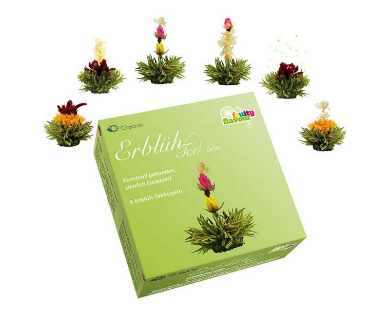 Creano Teedose Creano Teeblumen Mix 6 Erblühtee in edler Geschenkbox zum Probieren von Creano