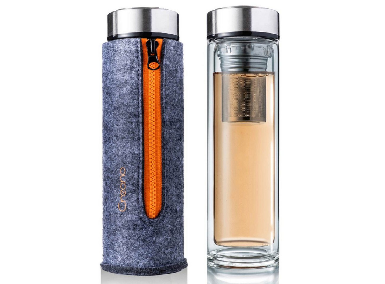 Creano Thermoflasche Creano Exklusive Teeflasche Thermo-Teamaker, doppelwandig mit Edelstah Creano Thermoflasche Creano Exklusive Teeflasche Thermo-Teamaker, doppelwandig mit Edelstah von Creano