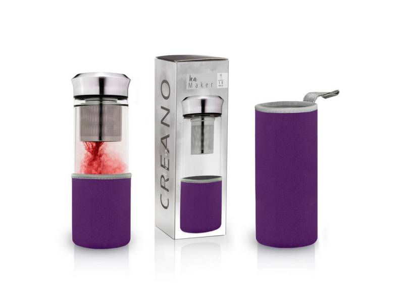 Creano Thermoflasche Teamaker „Lila“ 400 ml, für Filtergröße 4 Creano Thermoflasche Teamaker „Lila“ 400 ml, für Filtergröße 4 von Creano