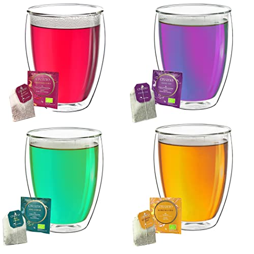 Creano doppelwandige Gläser 250ml „DG-Hoch“, 4er Set + 4x hochwertiger Kräutertee oder Früchtetee gratis Creano doppelwandige Gläser 250ml „DG-Hoch“, 4er Set + 4x hochwertiger Kräutertee oder Früchtetee gratis von Creano