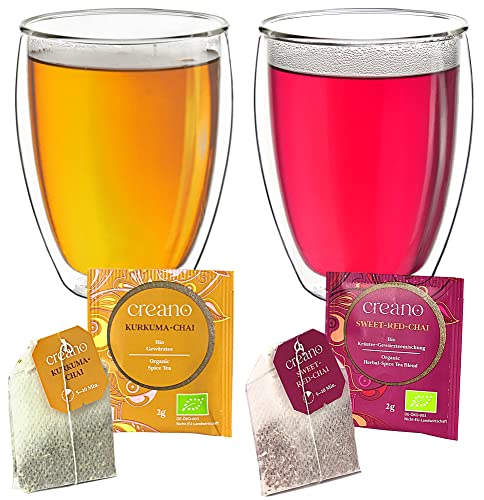 Creano doppelwandige Gläser 400ml „DG-Hoch“, 2er Set + 2x hochwertiger Kräutertee oder Früchtetee gratis Creano doppelwandige Gläser 400ml „DG-Hoch“, 2er Set + 2x hochwertiger Kräutertee oder Früchtetee gratis von Creano