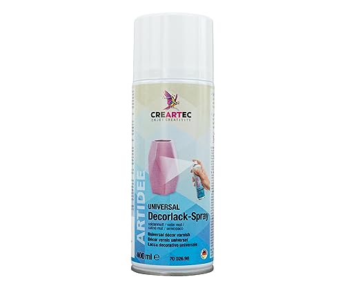 Artidee CREARTEC Universal Decorlack-Spray - transparenter Oberflächenschutz - seidenmatt - Füllmenge: 400 ml - Made in Germany von Artidee