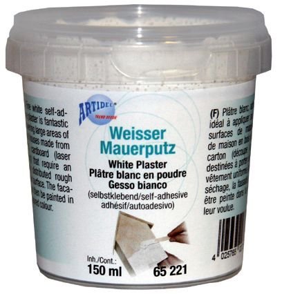 CREARTEC Weißer Mauerputz - Ideal für Modellbau und Architekturmodelle - Gebrauchsfertig - Füllmenge 150ml - Made in Germany von CREARTEC