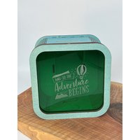 Spardose Mit Sparziel //Grün //Plexiglas Personalisiert //Männergeschenk //Dein Sparwunsch //Individuell //Sparbüchse //Kasse //Geldziel von CreatX2023