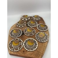 Teelichthalter Holz - Ein Ideales Mitbringsel in Der Weihnachtszeit Bohostyle Wikinger Design von CreatX2023