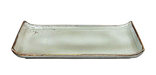 BBQ-Platte |Servierplatte | NATURE COLLECTION | Steinzeug | STONE - Grau | 33 x 16,5 cm von Creatable