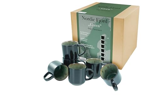 CreaTable, 21558, Serie Nordic Fjord, 6-teiliges Geschirrset, Kaffeebecher Set aus Steinzeug, spülmaschinen- und mikrowellengeeignet, Qualitätsproduktion von Creatable