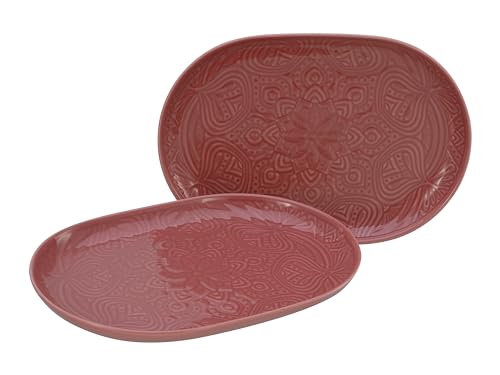 CreaTable, 21631, Serie Orient Mandala, 2-teiliges Geschirrset, Platten Set aus Porzellan, spülmaschinen- und mikrowellengeeignet, Made in Europe von Creatable