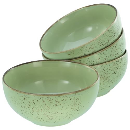 CreaTable, 21677, Serie Nature Collection Green, 4-teiliges Geschirrset für 4 Personen, Buddha Bowl aus Steinzeug, spülmaschinen- und mikrowellengeeignet, Qualitätsproduktion von Creatable