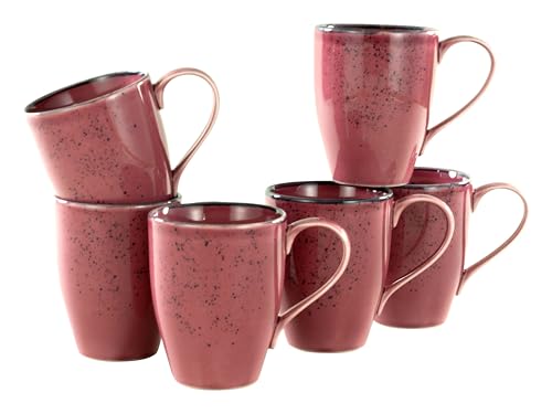 CreaTable, 21995, Serie NATURE COLLECTION, Berry, 6-teiliges Geschirrset, Kaffeebecher aus Steinzeug, spülmaschinen-und mikrowellengeeignet, Qualitätsproduktion, 30 centiliters von Creatable