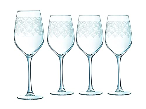 CreaTable, 22623, Serie PARADISIO, 4-teiliges Gläserset, Weinglas, spülmaschinen- und mikrowellengeeignet, Made in Europe von Creatable