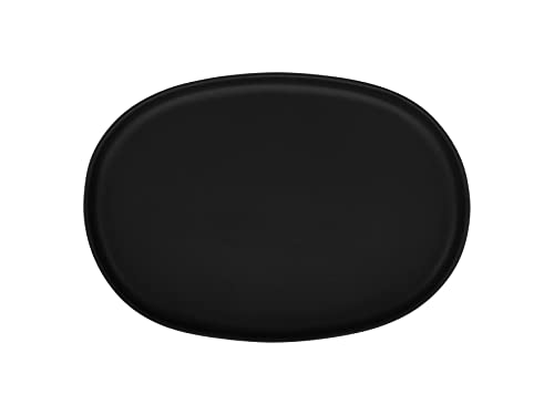 CreaTable, 30002, Serie Uno Black - Servierplatte oval, 1-teiliges Geschirrset, Servierplatte aus Steinzeug, spülmaschinen- und mikrowellengeeignet, Made in Portugal von Creatable