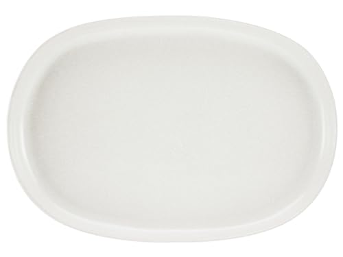 CreaTable, 30004, Serie Uno Offwhite - Servierplatte oval, 1-teiliges Geschirrset, Servierplatte aus Steinzeug, spülmaschinen- und mikrowellengeeignet, Made in Portugal von Creatable