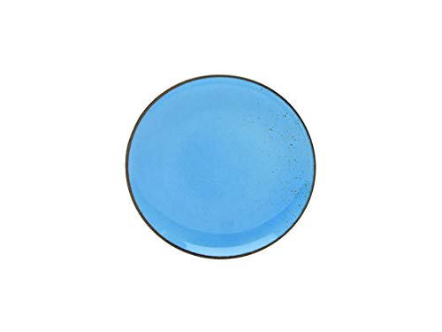 CreaTable 21 cm, Blue, 22062, Serie Nature Collection, 6-teiliges Geschirrset, Dessertteller aus Steinzeug, spülmaschinen-und mikrowellengeeignet, Qualitätsproduktion von Creatable