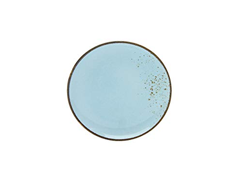 CreaTable 21 cm, LIGHTBLUE, 22067, Serie Nature Collection, 6-teiliges Geschirrset, Dessertteller aus Steinzeug, spülmaschinen-und mikrowellengeeignet, Qualitätsproduktion, Blau von Creatable