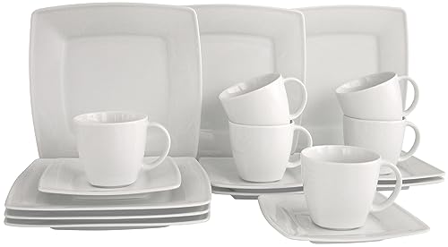 CreaTable 12207, Serie Victoria weiß, Geschirrset Kaffeeservice 18 teilig von Creatable