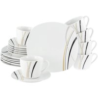 CreaTable Kaffeeservice "Square City Line, Kaffee-Service 18-tlg", (Set, 18 tlg.), Moderner Urban Style von Creatable