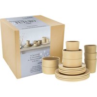 CreaTable Kombiservice "Futuro", (Set, 16 tlg.), Service, je 4 Speiseteller, Dessertteller, Schalen, Kaffeebecher von Creatable