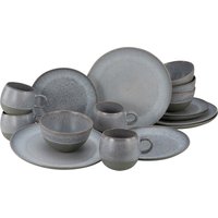 CreaTable Kombiservice "Geschirr-Set LOFT STONE", (Set, 16 tlg., Kaffeeservice und Tafelservice im Set, für 4 Personen), Service, 16 Teile, für 4 Personen von Creatable