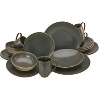 CreaTable Kombiservice "Geschirr-Set Rusty", (Set, 20 tlg., Kaffeeservice und Tafelservice im Set, für 4 Personen), Service, seidenmatte Glasur, 20 Teile, für 4 Personen von Creatable