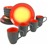 CreaTable Kombiservice "Geschirr-Set HOT", (Set, 16 tlg., Kaffeeservice und Tafelservice im Set, für 4 Personen) von Creatable