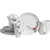 CreaTable Kombiservice "Luna Hirsch" winterliches Hirsch-Motiv von Creatable
