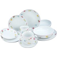 CreaTable Kombiservice "Geschirr-Set Summertime", (Set, 10 tlg., Kaffeeservice und Tafelservice im Set, für 2 Personen) von Creatable