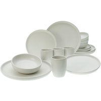 CreaTable Kombiservice "Uno", (Set, 16 tlg., Kaffeeservice und Tafelservice im Set, für 4 Personen), seidenmatte Oberfläche, jedes Stück ein Unikat von Creatable