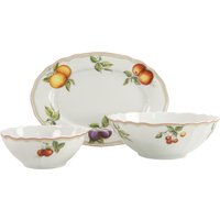 CreaTable Servier-Set "Flora Orchard", (Set, 3 tlg., 1 Platte, 2 Schüsseln) von Creatable