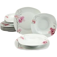 CreaTable Tafelservice "Amelie Aiko, Tafel-Service 12-tlg", (Set, 12 tlg.), Blumendekor von Creatable