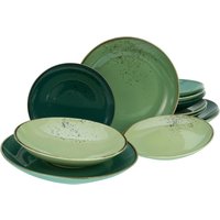CreaTable Tafelservice "Geschirr-Set NATURE COLLECTION", (Set, 12 tlg., Teller Set für 4 Personen), Service, handwerklicher Look, 12 Teile, für 4 Personen von Creatable