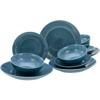 CreaTable Tafelservice "Geschirr-Set Reactive Nostalgic", (Set, 12 tlg., Teller Set für 4 Personen), Service, jedes Stück ist ein Unikat, 12 Teile, für 4 Personen von Creatable