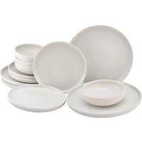 CreaTable Tafelservice "Uno", (Set, 12 tlg.), weiche, harmonisch ausbalancierte Form von Creatable
