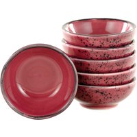 CreaTable Tapas-Schale "NATURE COLLECTION" 6 Stk. aus Steinzeug Snackschale, Dipschale, Servierschale, Ø 8 cm von Creatable