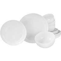 CreaTable Teller-Set "Allround Weiß, Tellerset 12-tlg", (Set, 12 tlg.), Daily Use, Zeitlos von Creatable