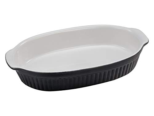 CreaTable, 23532, Serie Classic BLACK & WHITE, 1-teiliges Geschirrset, Auflaufform aus Steinzeug, spülmaschinen- und mikrowellengeeignet, Made in Portugal CreaTable, 23532, Serie Classic BLACK & WHITE, 1-teiliges Geschirrset, Auflaufform aus Steinzeug, spülmaschinen- und mikrowellengeeignet, Made in Portugal von Creatable