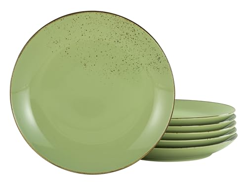 Creatable, 6-er Dessertteller 20 cm, Nature Collection, GREEN 22052, Steinzeug von Creatable