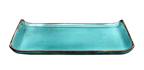 Creatable 20037 BBQ-Platte |Servierplatte | Nature Collection | Steinzeug | Water - Blau| 33 x 16,5 cm von Creatable