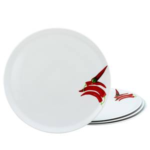 home24 Pizzateller Chilli 4er-Set Ø 33cm Weiß von home24