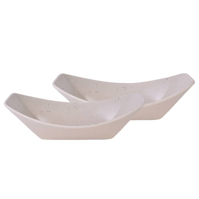 home24 Servierschale Boat 24 x 14cm Beige/Creme von home24