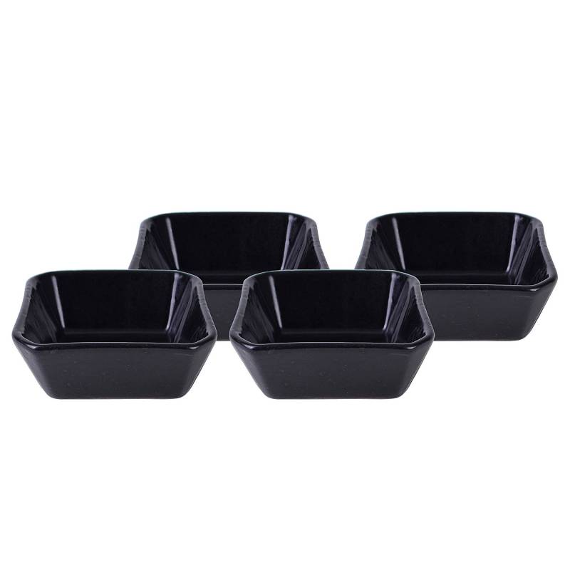 home24 Servierschale Dip 9 x 3 x 9cm Schwarz/Schwarz von home24