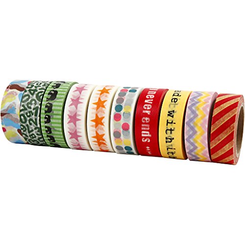 25195 Washi Tape – 15 mm Kinder 10 Stück von Create Crafts