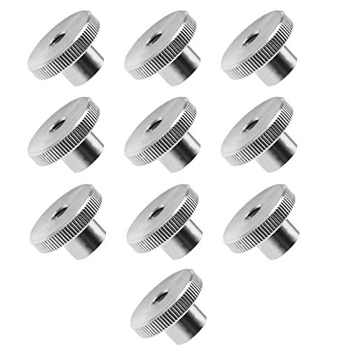 Create idea 10 Stück Rändelmutter M4 DIN466 Innengewinde Edelstahl 304 silber rund Handgriffknopf Kontermuttern von Create idea