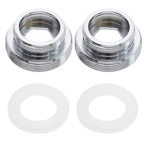 Create idea 2PCS M22 to M28 Adapter with Washers Male Thread Tap Connector Tap Attachment Pipe Fitting Accessories Copper Silver von Create idea