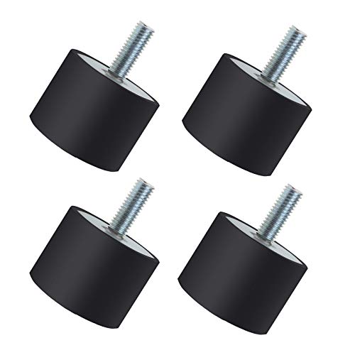 Create idea 4 Stück M8 40 x 30 mm Absorber Anti-Vibrationsisolator Gummi-Spulenhalterungen männlich weiblich leise Block Dämpfer für Luftkompressoren Motoren Wasserpumpen von Create idea