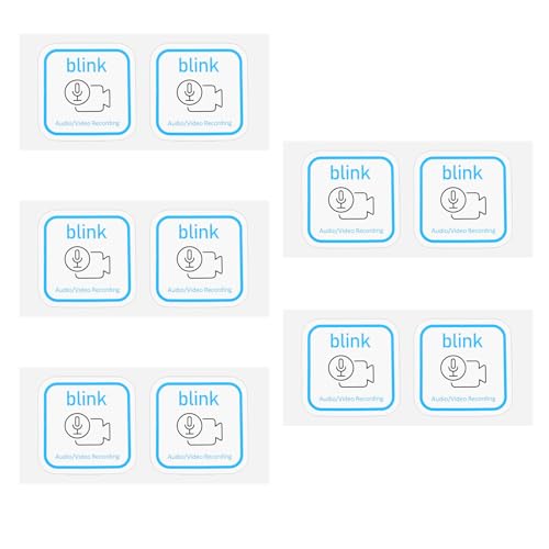 Create idea 10 Stück Blink-Aufkleber für Audio-/Videoaufzeichnung 80 Mm X 80 Mm Geschützte Alarmaufkleber für Tür- Und Fensterglas Selbstklebende Warnaufkleber aus PVC von Create idea