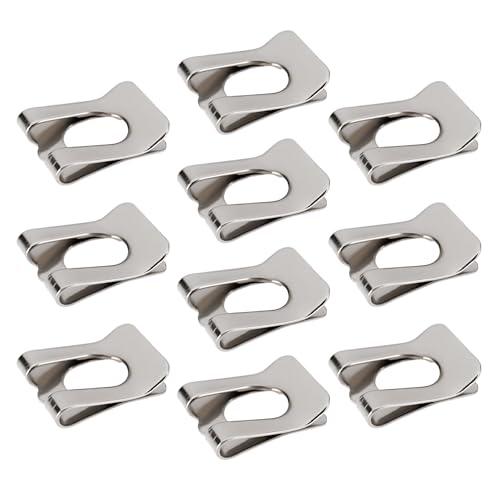 Create idea 10 Stück Gabelkopf-Clipverschluss für Stiftdurchmesser M6 Nickel 65 Mangan Schnellverschluss-Clips Klemme U-Mutter-Clips Schraube (14,2 X 11,3 X 6 Mm) von Create idea