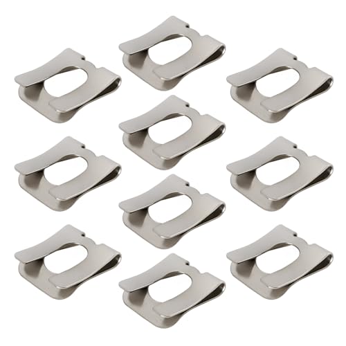 Create idea 10 Stück Gabelkopf-Clipverschluss für Stiftdurchmesser M8 Nickel 65 Mangan Schnellverschluss-Clips Klemme U-Mutter-Clips Schraube (17,8 X 14,1 X 8 Mm) von Create idea