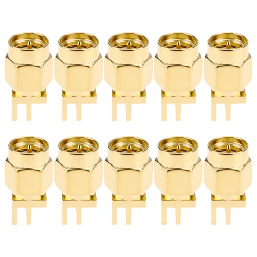 Create idea 10 x 4-poliger SMA-Stecker, 1,7 x 4,2 mm, PCB-Panel-Kantenmontage, 50 Ohm, für Antenne, Rundfunk, 10 Stück Create idea 10 x 4-poliger SMA-Stecker, 1,7 x 4,2 mm, PCB-Panel-Kantenmontage, 50 Ohm, für Antenne, Rundfunk, 10 Stück von Create idea