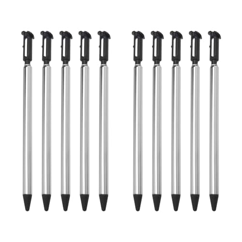 Create idea 10pcs Stylus Pen Retractable Touch Screen Pen Extendable Touch Pens Compatible with Nintendo New 3DS for Control Video Games Black von Create idea